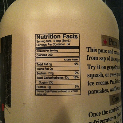Maple Syrup Can Label